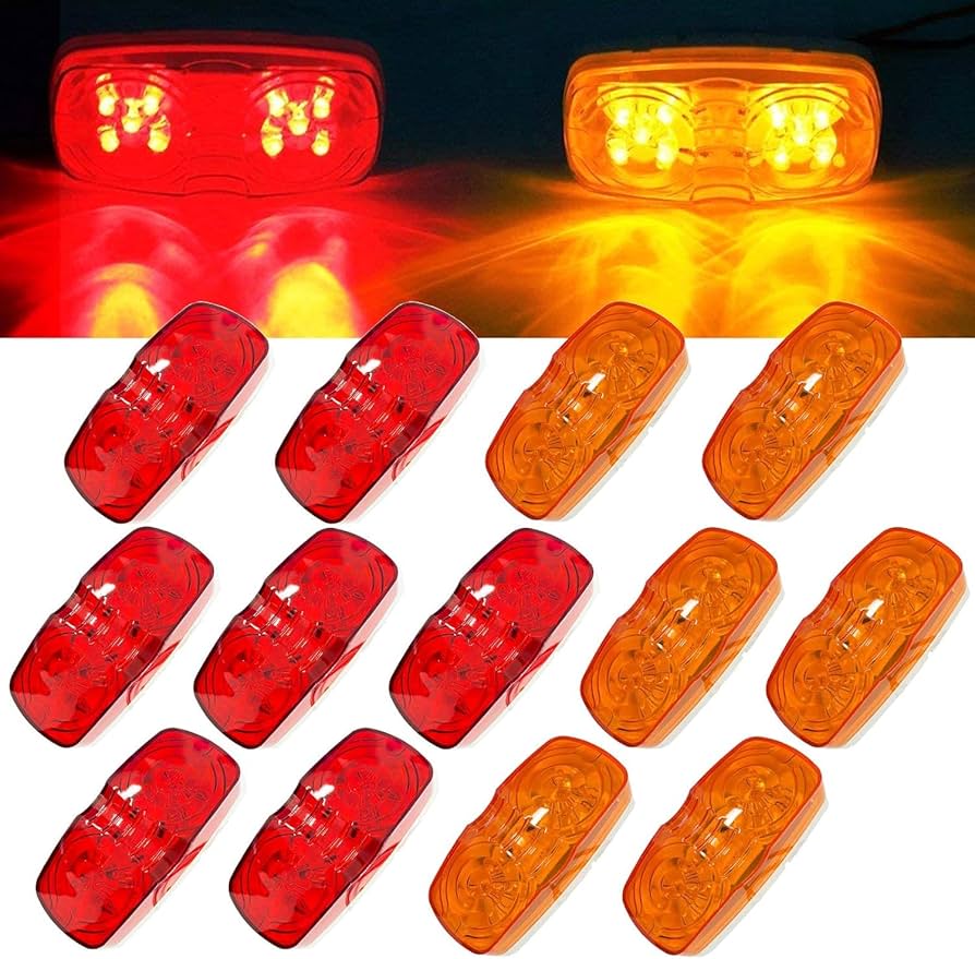 Amazon.com: HHCSOP 13Pcs Amber/Red Trailer Marker Light